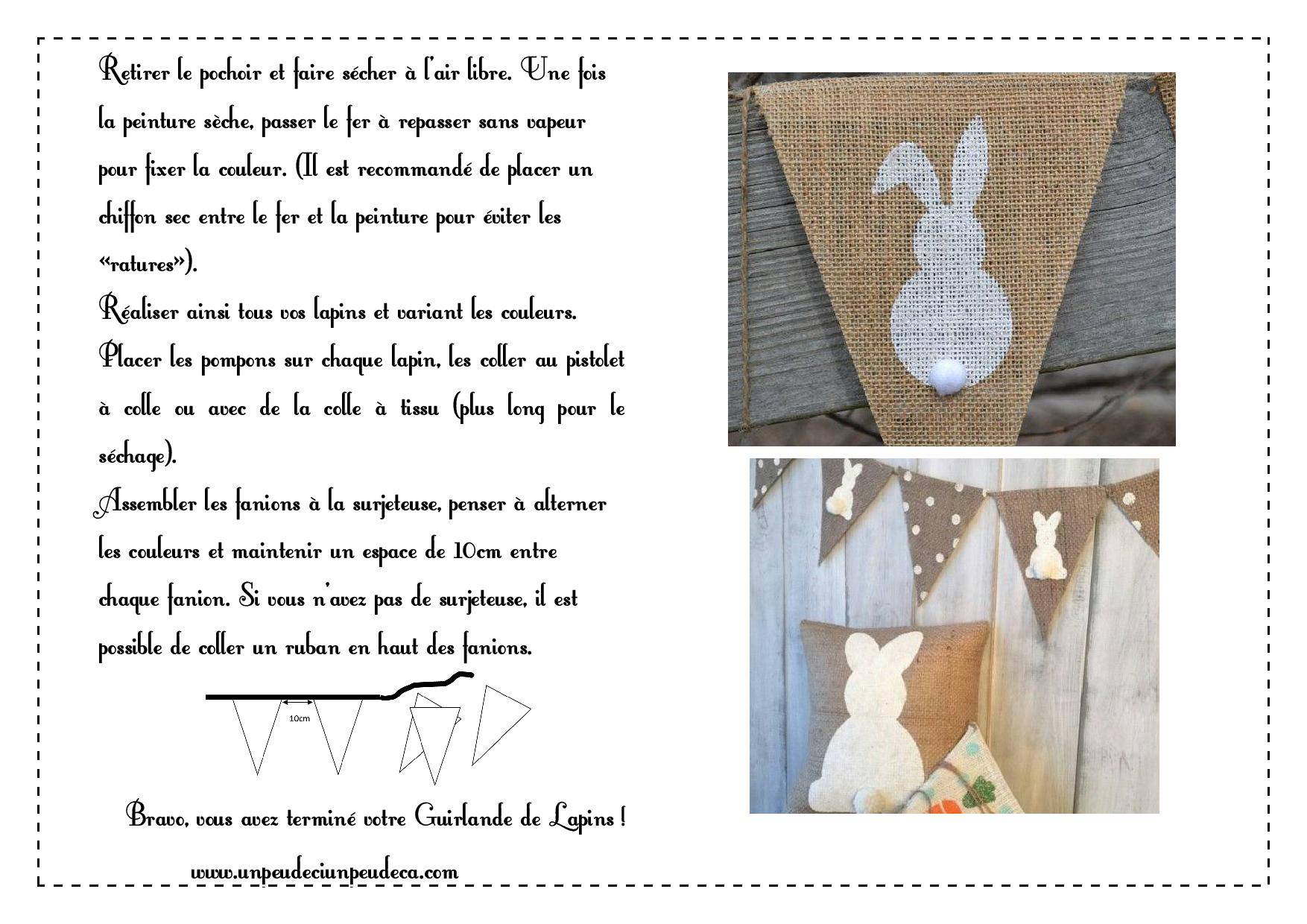 tutoriel guirlande lapins printemps déco